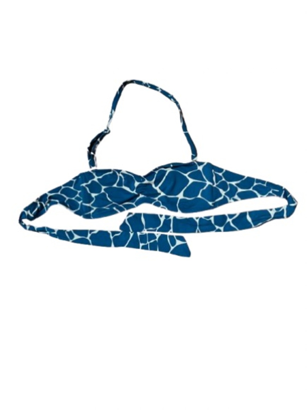Ann Taylor Loft Beach Blue Giraffe-Print Halter Bikini Top Size XS